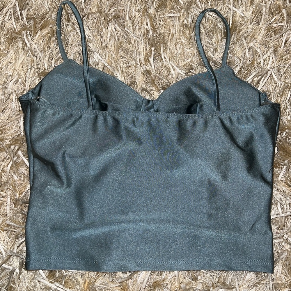Blue cropped bustier top - Picture 8 of 9